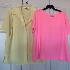 Maggie Sweet Set of 2 Short Sleeve Blouses